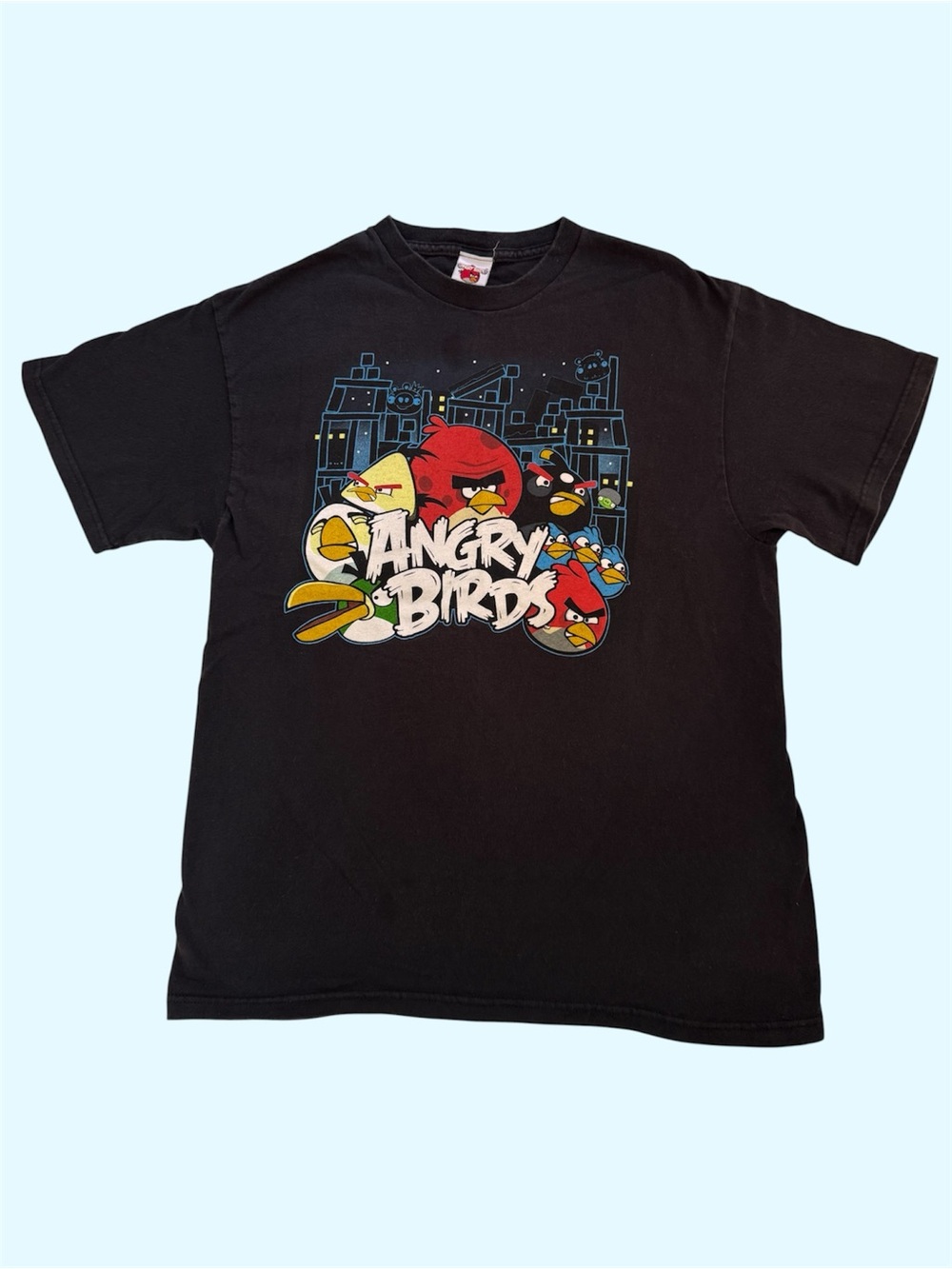 Y2K Fifth Sun Angry Birds Graphic Tee Gaming Gamer Short Sleeve Adult Large
